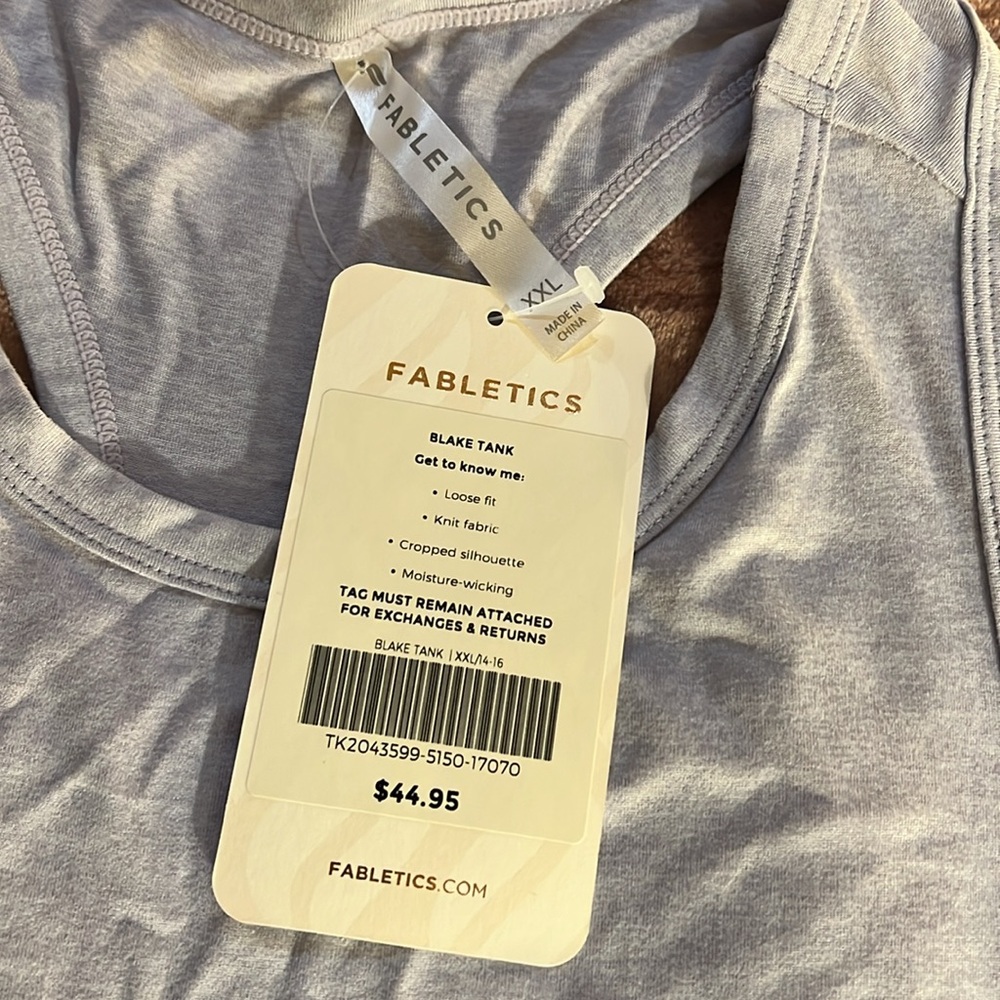 NWT Fabletics Cropped Tank - Picture 5 of 8